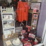 Leeds Road charity shop valentine's window displays