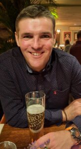 David Umpleby enjoying a pint