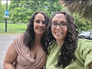 Rachel, pictured with her sister Leanne Holdsworth