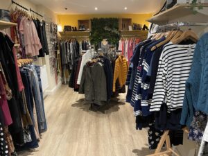 Shop floor of Boroughbridge charity shop