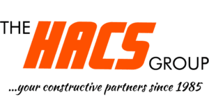 A company logo for the HACS Group, a current corporate supporter of Saint Michael's Hospice.