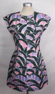 KENZO designer pink & blue leaf print structured dress Saint Michael's eBay