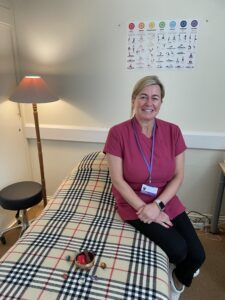 Complementary therapy volunteer, Karlyn